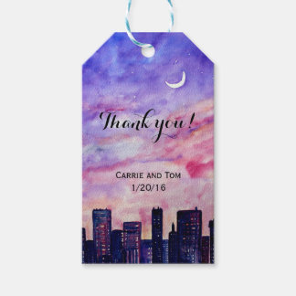 Sunset in the city gift tags