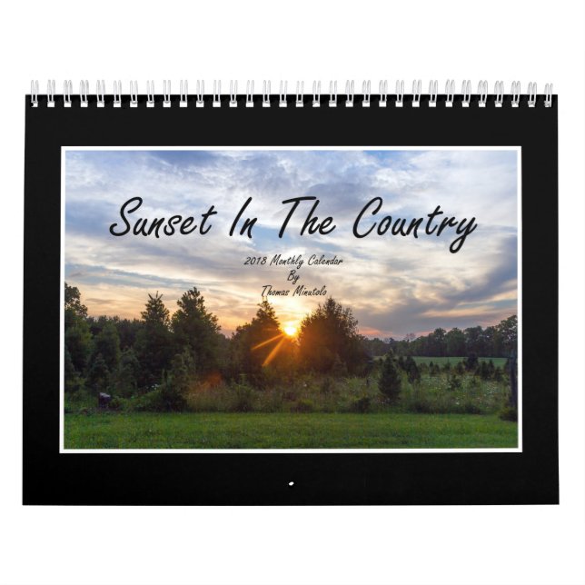 Sunset In The Country 2018 Monthly Calendar (Cover)