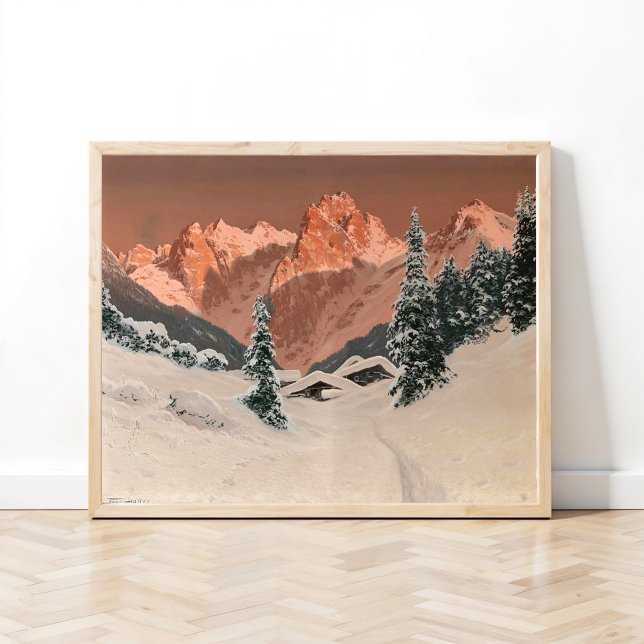 Sunset in the Kaisertal, Snowy Mountains Poster (Creator Uploaded)