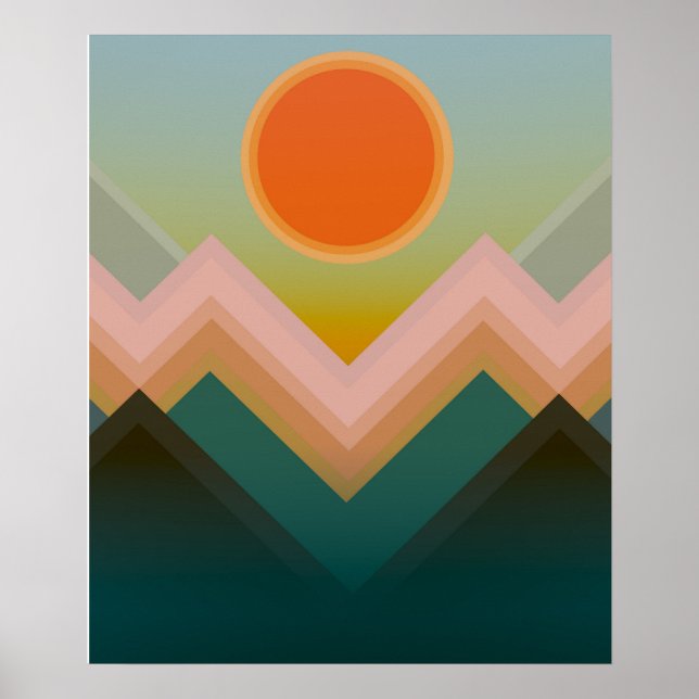 Sunset in the Mountains Poster (Front)