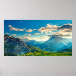 Sunset in the Mountains Poster