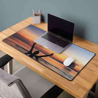Sunset in the Ocean on Leyte Island Desk Mat