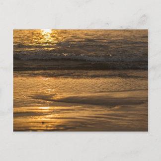 Sunset in the sea postcard