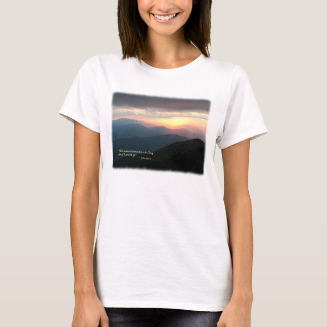 Sunset in the Smokies: Mtns are calling / Muir T-Shirt (Front)