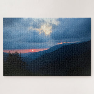 Sunset in the Smoky Mountains  -  20x30 Jigsaw Puzzle