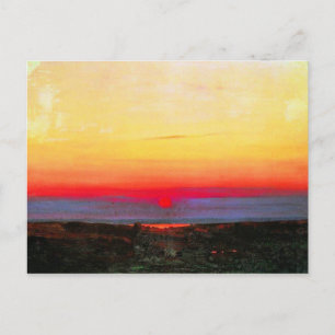 Sunset in the Steppes by the Sea, fine art Postcard