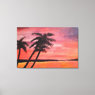 Sunset In The Tropics Canvas Print