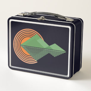 Sunset in the valley metal lunch box