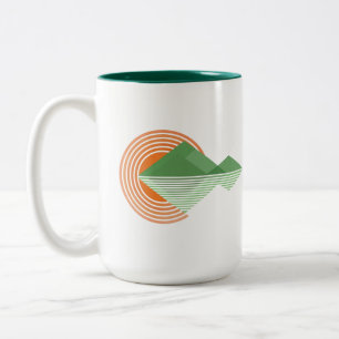Sunset in the valley Two-Tone coffee mug