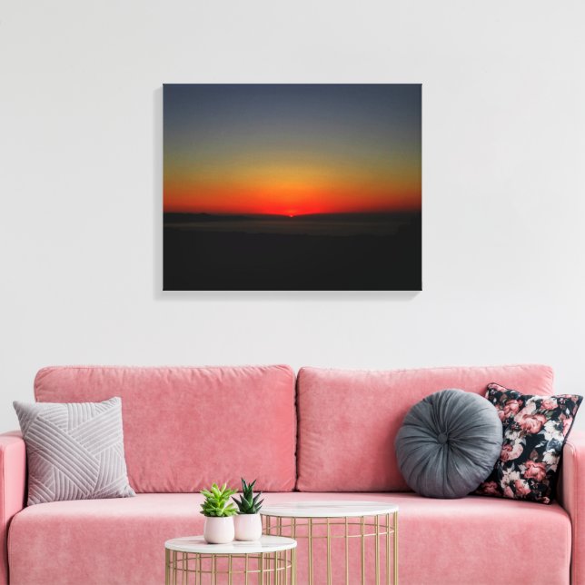 Sunset in the Water Canvas Print (Insitu(LivingRoom))