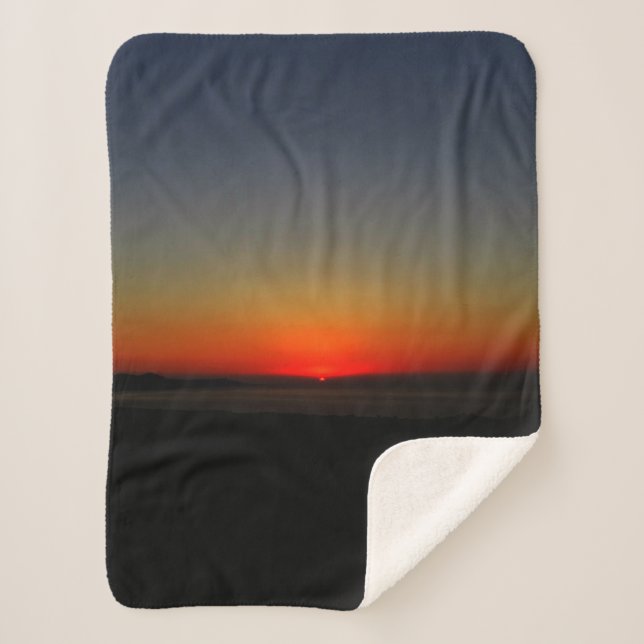 Sunset in the Water Sherpa Blanket (Front)