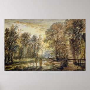 Sunset in the Wood Poster
