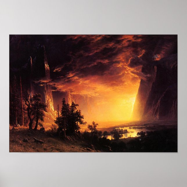 Sunset in the Yosemite Valley Poster (Front)