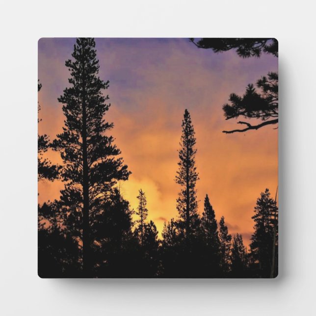 Sunset in Tuolumne Meadows, Yosemite, CA Plaque (Front)
