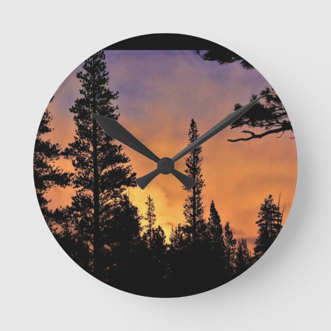 Sunset in Tuolumne Meadows, Yosemite, CA Round Clock (Front)