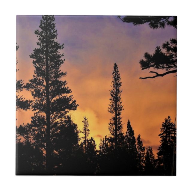 Sunset in Tuolumne Meadows, Yosemite, CA Tile (Front)