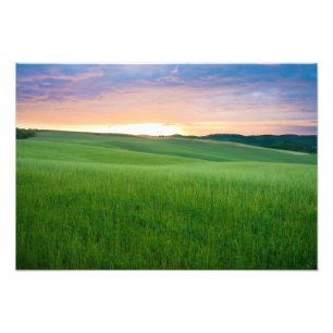 Sunset in Tuscany photo print