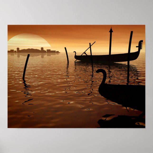 Sunset In Venice Poster (Front)