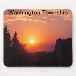sunset in washington township mouse mat