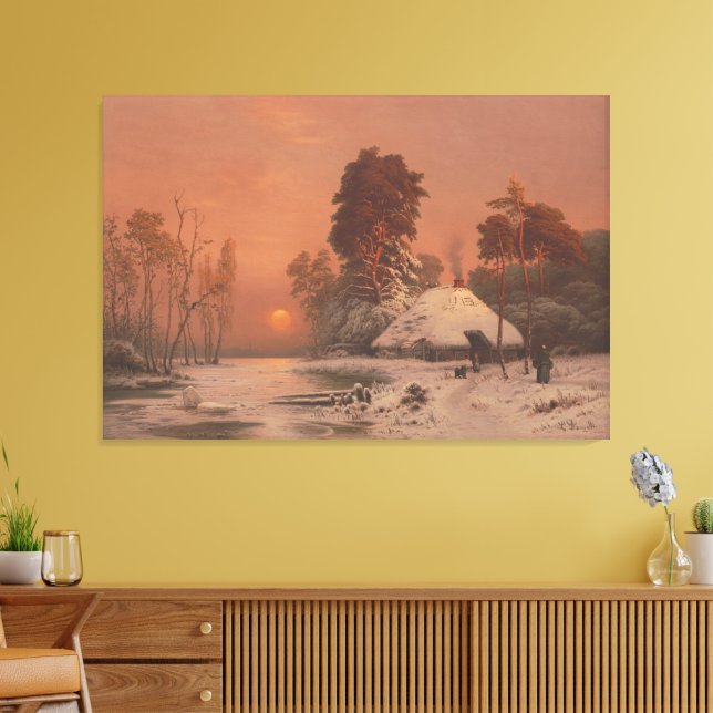  Sunset in winter  Canvas Print (Insitu(LivingRoom))