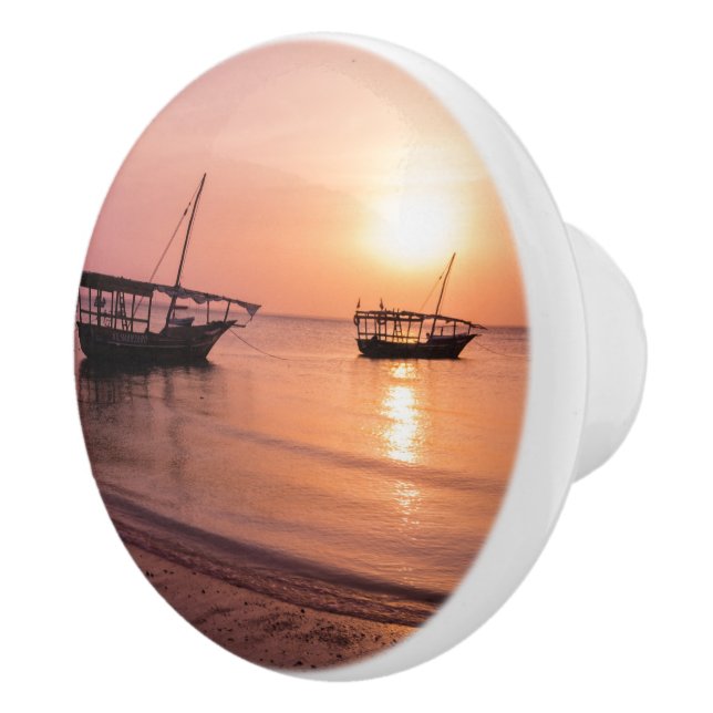 Sunset in Zanzibar Ceramic Knob (Right)