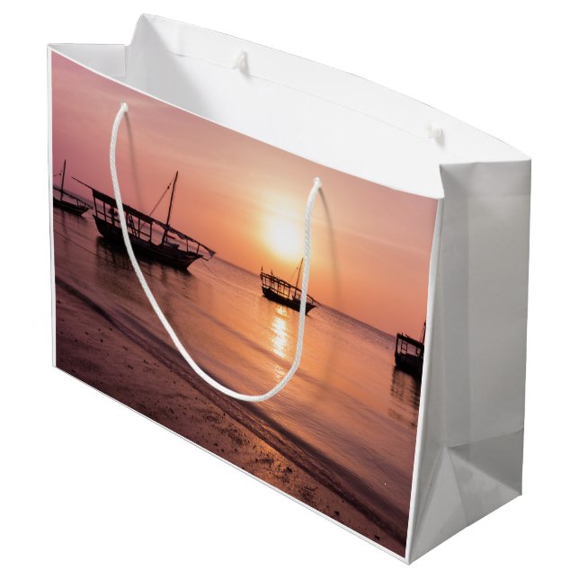 Sunset in Zanzibar Large Gift Bag (Back Angled)