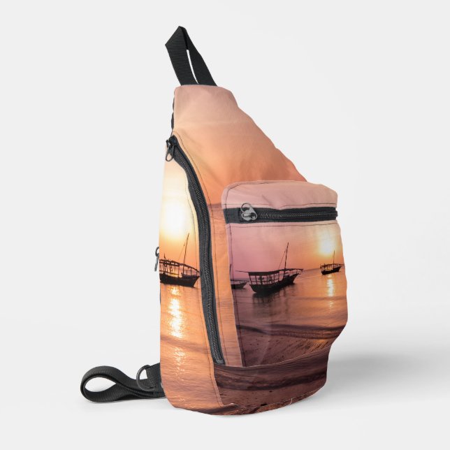 Sunset in Zanzibar Sling Bag (Left Corner)