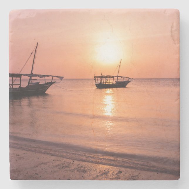 Sunset in Zanzibar Stone Coaster (Front)