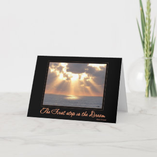 Sunset Inspiration card:  First Step is the Dream Card