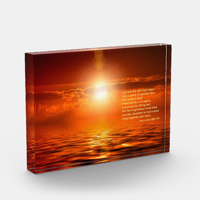 Sunset Inspirations Orange Golden Sky Sea of Gold Photo Block (Left)