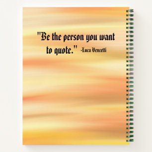 Sunset Inspired Motivational Green Spiral Notebook