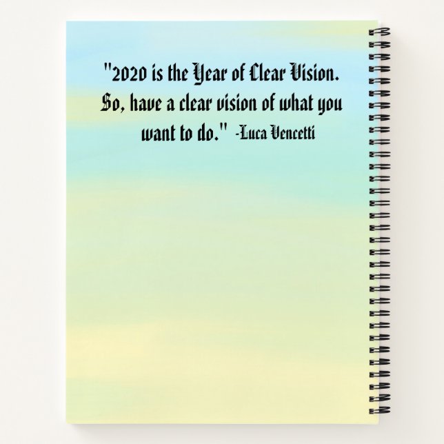 Sunset Inspired Motivational Spiral Notebook (Back)