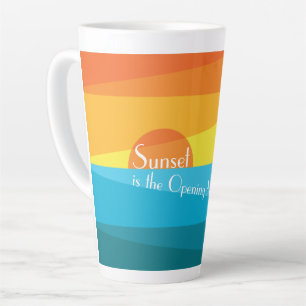 Sunset is the opening music of the night latte mug