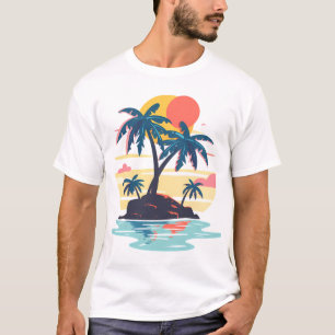 Sunset Island Palm Parade T-Shirt