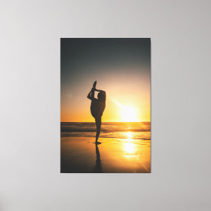Sunset Jogging Premium Wrapped Canvas (Gloss)