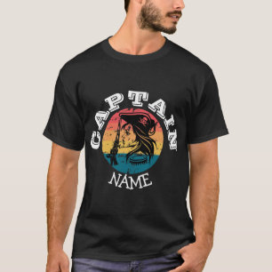 Sunset Jolly Roger Lady Pirate Party Ship T-Shirt