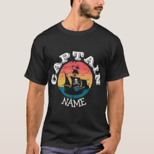 Sunset  Jolly Roger Pirate Party Ship T-Shirt