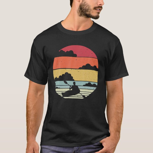 Sunset Kayak Kajak Canoe T-Shirt (Front)