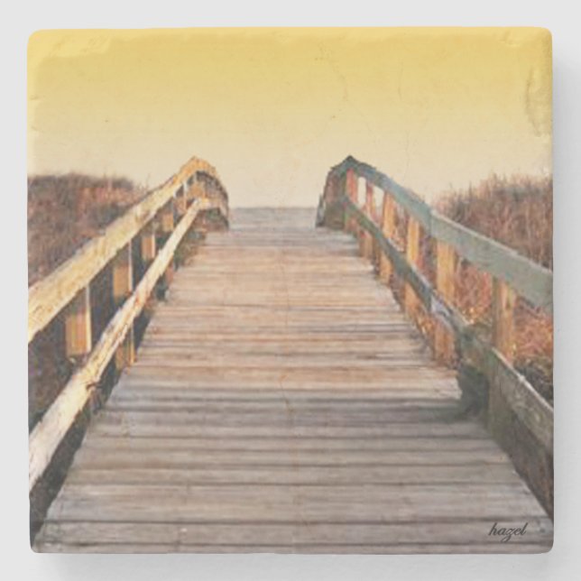 Sunset Kiawah Island, South Carolina Marble Coaste Stone Coaster (Front)