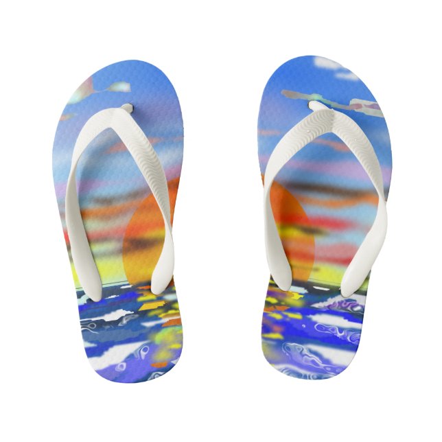 Sunset Kid's Flip Flops (Footbed)
