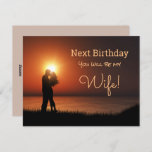 Sunset Kiss Happy Birthday Future Wife Holiday Card<br><div class="desc">Sunset Kiss Happy Birthday Future Wife Holiday Card.</div>