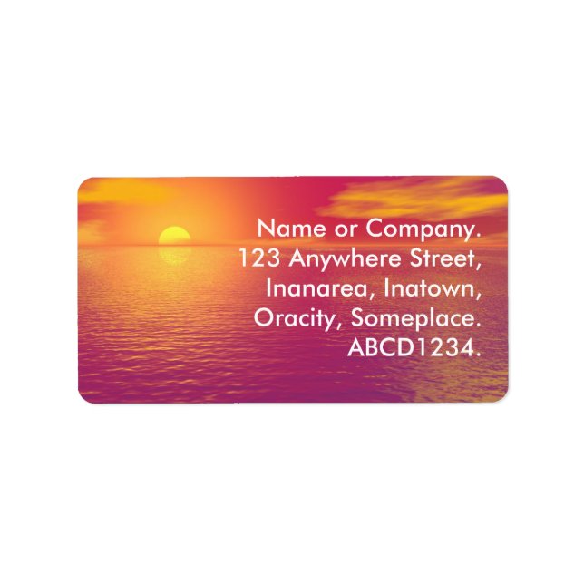 Sunset Label (Front)
