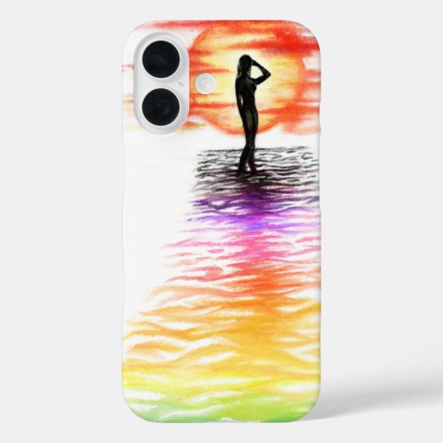 Sunset Lady iPhone Case (Back)