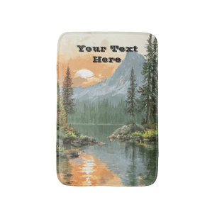 Sunset Lake Bath Mat