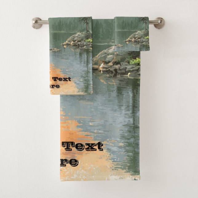 Sunset Lake Bath Towel Set (Insitu)