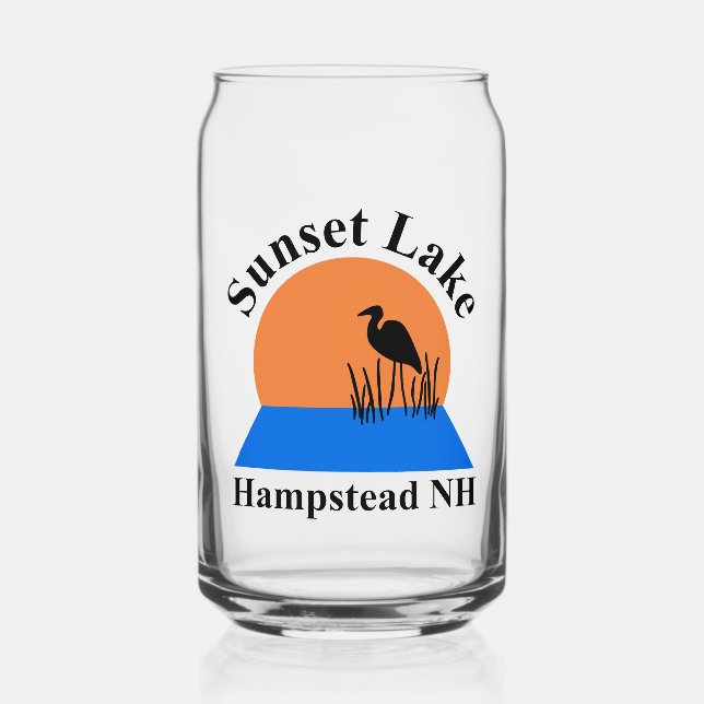 Sunset Lake Can Glass (Front)