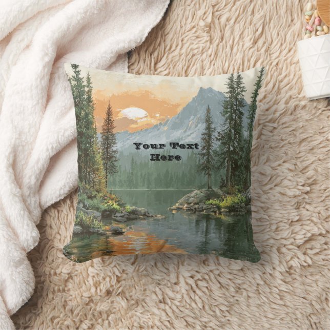 Sunset Lake Cushion (Blanket)
