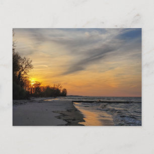 Sunset, Lake Erie, Ohio Postcard