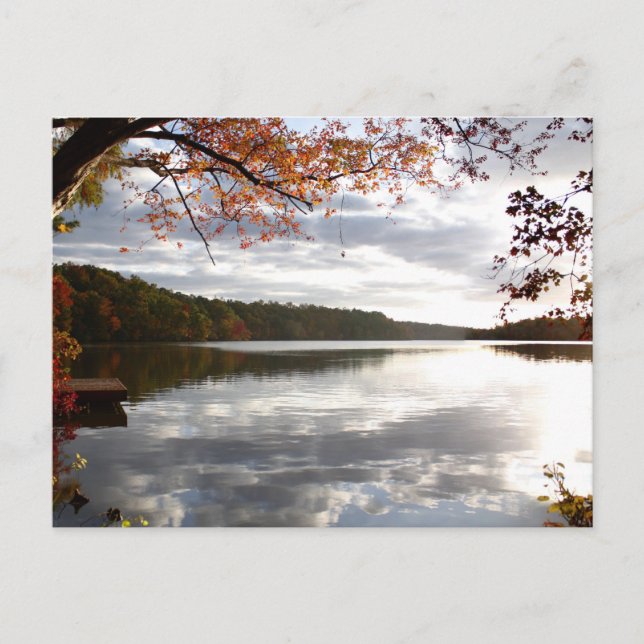 Sunset Lake, Holly Springs NC Postcard (Front)