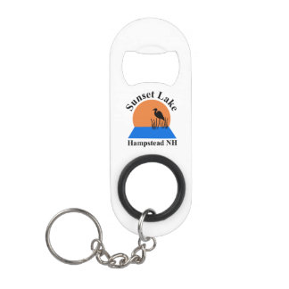 Sunset Lake Keychain Bottle Opener